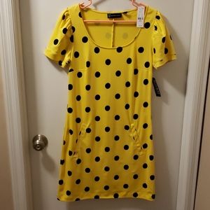 Yellow polka-dot dress